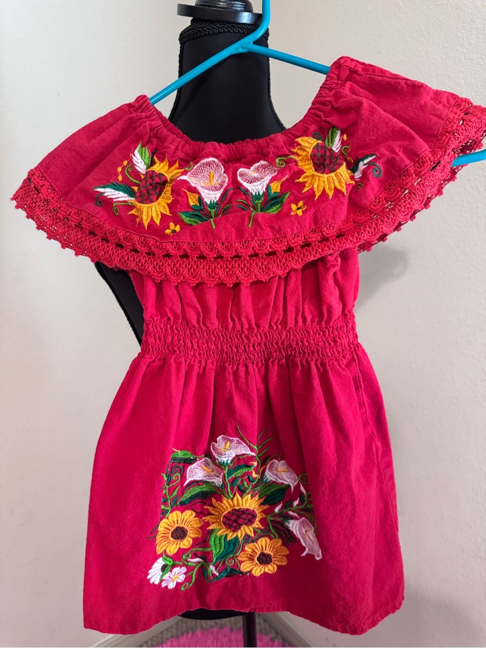 Cotton Mexican Embroidered Dress